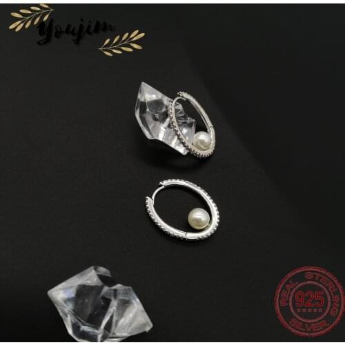 Summer new pearl ear clips Women Luxury Fashion Zircon Monaco Exquisite Jewelry Gift 925 Silver