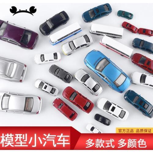 1:100~200 50pcs Painted Model Cars Building Train Layout Scale Model Building Toy Kits Kid best Children