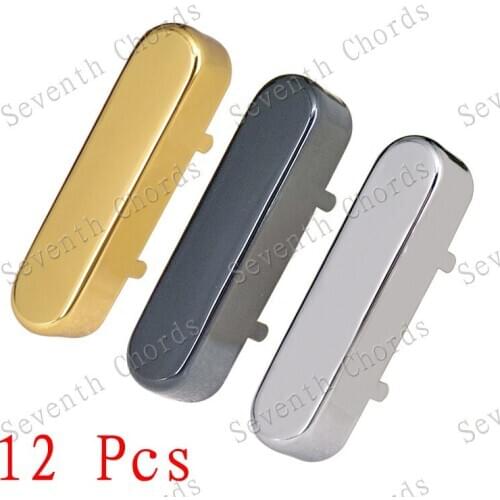 12 Pcs 3 Colors Brass TL Electric Guitar Neck Pickup Covers/Lid/Shell/Top Guitar parts Chrome Black Gold for Choose