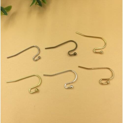 200 PCS 0.7mm Metal Copper Ear Hook Clasp Charms Allergy Free Earring Wires For Jewelry Making