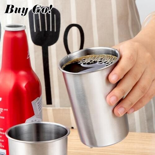 280ML Stainless Steel Outdoor Travel Mugs Tumbler Camping Drinking Coffee Tea Beer Pint Cup Kitchen Drinkware For Kids Water Mug