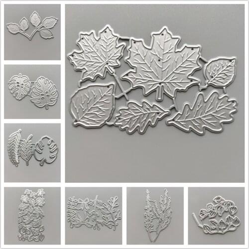 29 Styles) 2021 Leaves Plant Metal Cutting Dies DIY Scrapbooking Paper Photo Album Crafts Leaf Mould Punch Embossing Stencils