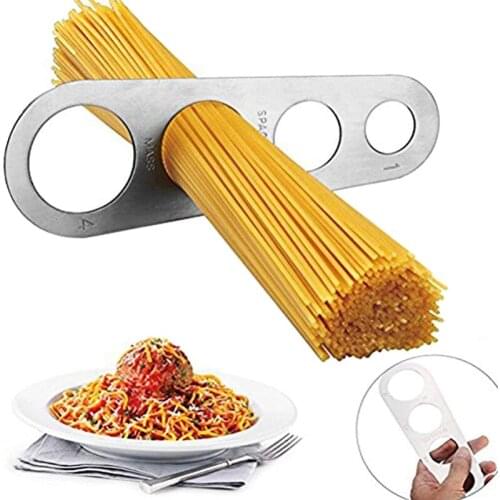 3 Pcs Stainless Steel Spaghetti Measurer Tools Pasta Portion Control Gadgets with 4 Serving Portion Cooking Tools