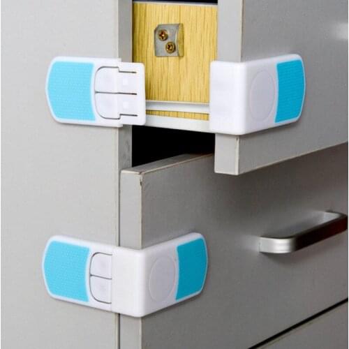 5pc/lot Baby Safety Sticky External Appearance Drawer Refrigerator Lock Rectangular Double Snap Baby Child Safety Locks