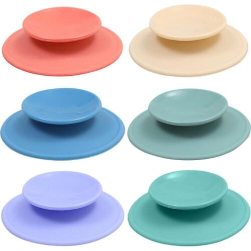 6 Colors Baby Bowl Sucker Anti-tipping Double-sided Strong Suction Suction Cup Tableware Fixed Bowl Sticker Kids Eating Tool
