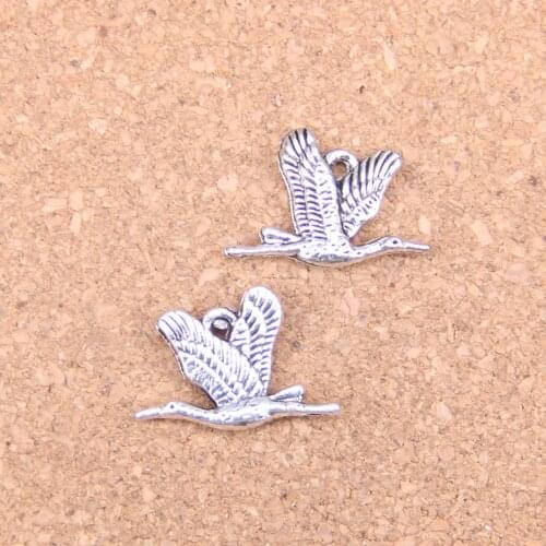 16pcs Charms wild goose bird 20x14mm Antique Pendants,Vintage Tibetan Silver Jewelry,DIY for bracelet necklace