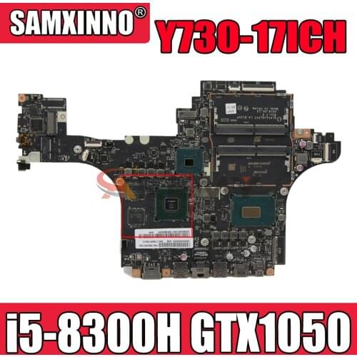 Akemy For Lenovo Y730-17ICH Notebook Motherboard DLPY5 / DLPY7 LA-G131P CPU i5-8300H GPU GTX1050 Tested 100% Work