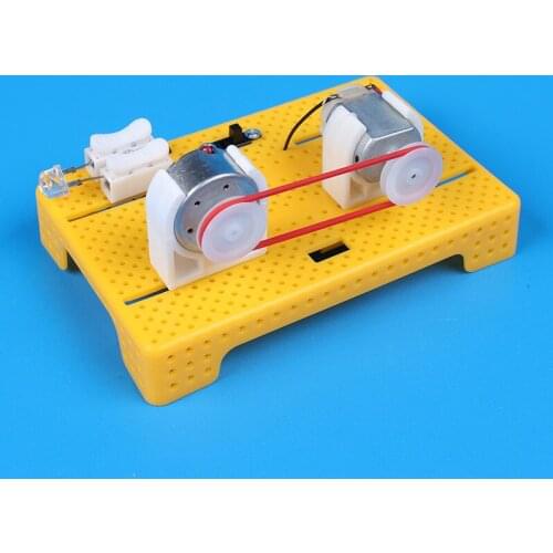 Experimental model of electric generator for childrens materials in small scientific and technical of primary school students