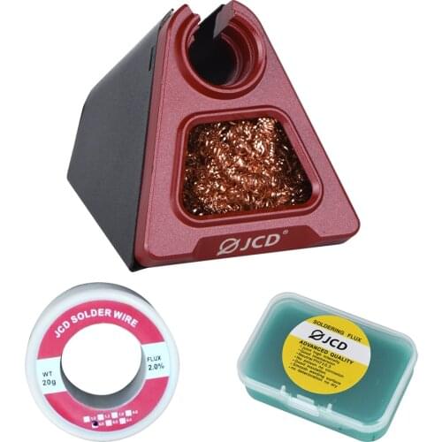 JCD 820 Aluminum Alloy Electric Soldering Iron Stand Holder with Welding Cleaning copper ball solder wire RMA flux