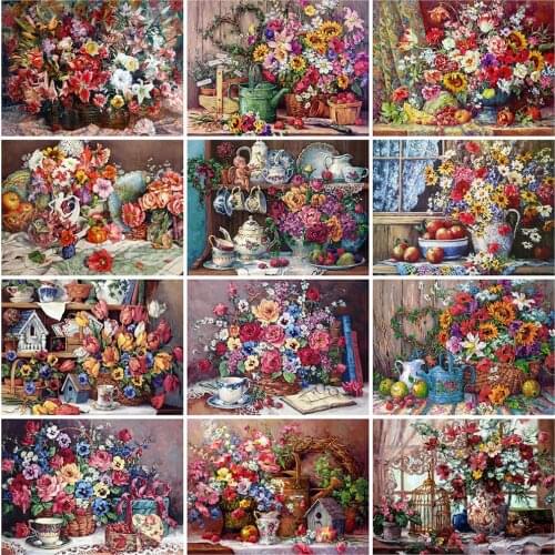 Evershine Diamond Embroidery Flower Full Square Round Diamond Painting Peony Rhinestone Picture Cross Stitch Kit Handmade Gift