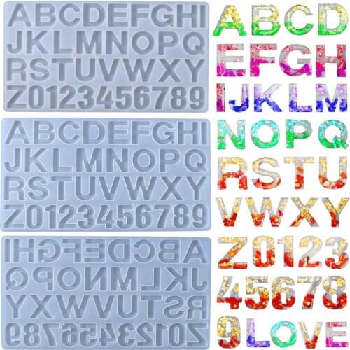 1Pcs English Alphabet Epoxy Resin Molds Mixed Style Silicone Casting Molds For DIY Jewelry Making Findings Supplies Accessories