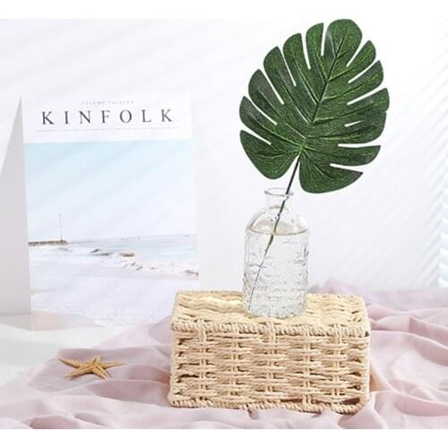 5/10pcs Artificial Plants Gold Green Turtle Leaf Scattered Tail Leaves Fake Plant Wedding Birthday Party Home Decor Palm Leaves