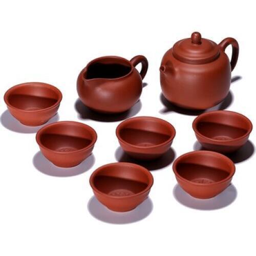 Yixing Zisha Tea Set Original Mine Clear Cement Household Large Capacity Teapot Teacup Kung Fu Black Tea Olong Teaware Gift Box