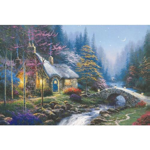 Night beauty The wooden puzzle 1000 pieces ersion paper jigsaw puzzle white card adult childrens educational toys