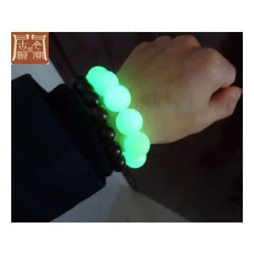 One piece)100% natural fluorspar ball luminous beads Gem handmade jewelry Bracelet