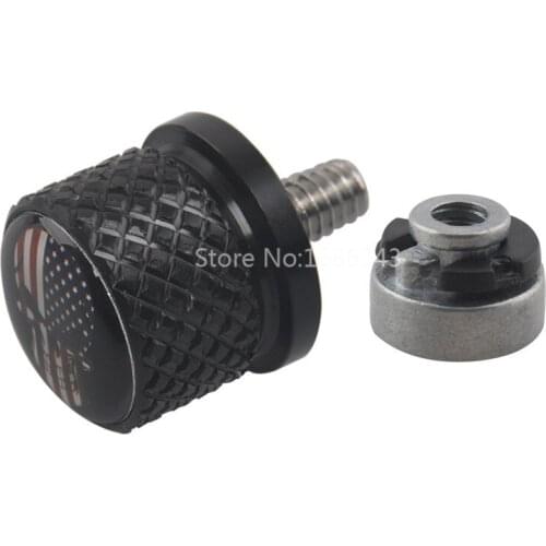 Wholesale 20 sets 6mm thread USA Flag Skull Seat Bolt Tab Screw Fender Nut Fits for Harley Sportster 883 1200 Touring 1996-2020