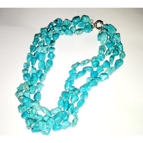 Wedding Woman Jewelry Baroque Stone Stone Choker Necklace 4 Rows Exaggerate Handmade Gift