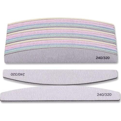 1Pc Half-Moon-Shaped Nail File Nail Buffer Grinding Polishing Sanding Buffing Pedicure Manicure Nail Art Tools Professional