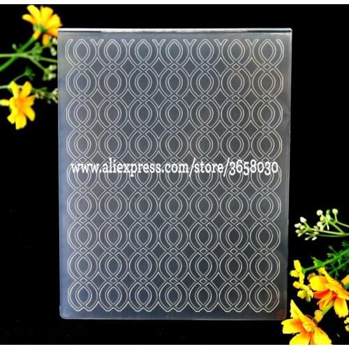 Curve Plastic Embossing Folder For Scrapbook DIY Album Card Tool Plastic Template 12.1x15.3cm 8071058
