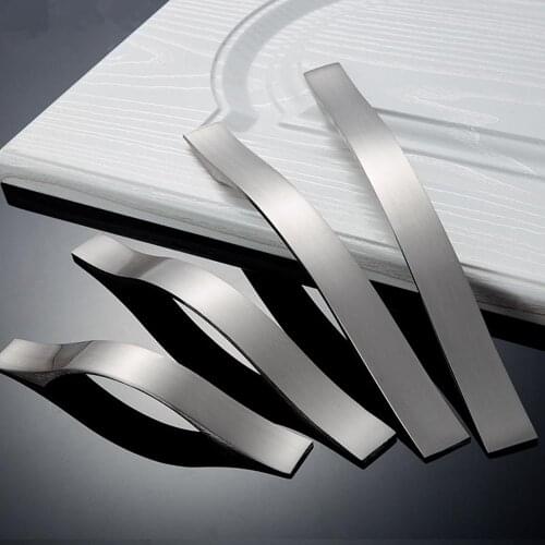 Drawer Knobs Cabinet Handles Aluminum Alloy Wardrobe Door Handles Brushed Pulls Simple Modern Style Furniture Handle