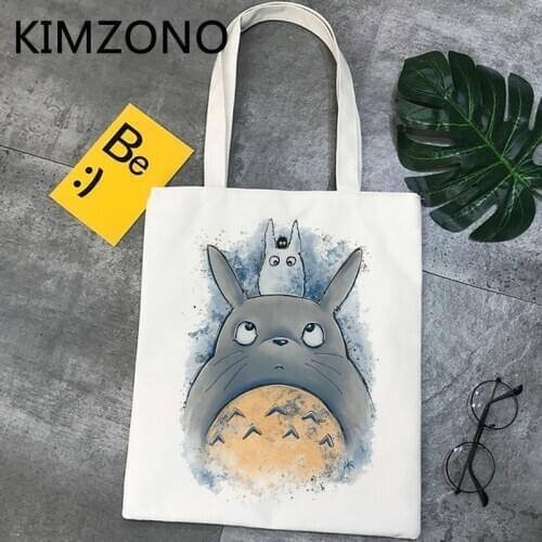 Totoro shopping bag canvas shopper jute bag bolso shopper bolsa bag reusable sacola shoping bolsas reutilizables sac toile