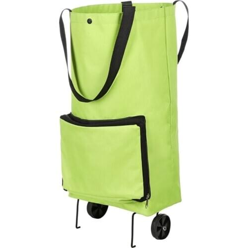 Shopping Trolley Bag Portable Folable Tote bag Shopping Cart Grocery Bags with Wheels Rolling Grocery Cart Shopping Organizer