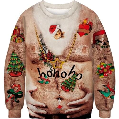 Unisex Ugly Christmas Sweater For Men Women 3D Funny Print Pullover Hoodies Sweatshirts 2020 Autumn Winter Sweaters Jumpers Tops