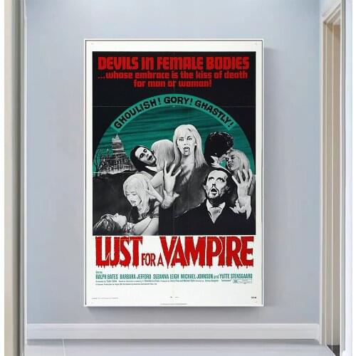 V0924 Lust for a Vampire Vintage Classic Movie Wall Silk Cloth HD Poster Art Home Decoration Gift