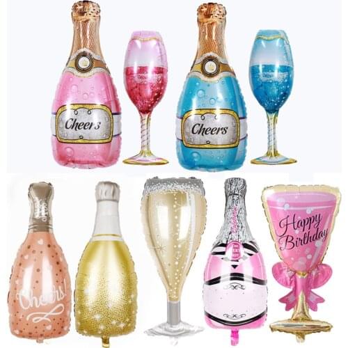 Wine Bottle Cup Whiskey Balloon Happy Birthday Party Decor Aged To Perfection Gold King Crown