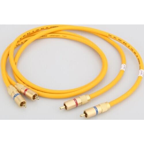 Pair Van Den Hul The D-102 III HYBRID (Halogen F) RCA Audio Interconnect Cable Hi-end 2RCA Male to Male Audio Cable
