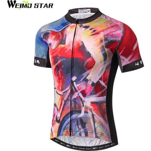 Weimostar Cycling Jersey 2019 Pro Team Racing Cycling Clothing Summer Breathable Bicycle Jersey Polyester MTB Bike Jersey Wear