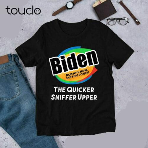 Funny Anti Joe Biden Sniffing Vintage Unisex T Shirt Black Cotton