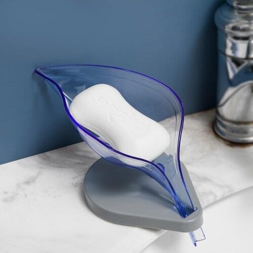 1pcs Leaf Type Soap Box Drain Soap Storage Organizer Sucker Sink Drain Rack Sponge Holder Powerful Tool Bathroom Organizer