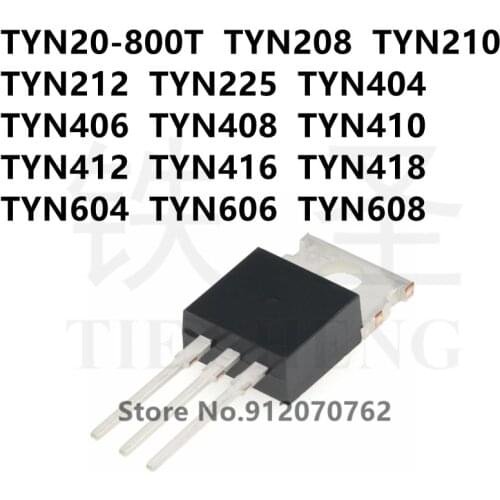 10PCS TYN20-800T TYN208 TYN210 TYN212 TYN225 TYN404 TYN406 TYN408 TYN410 TYN412 TYN416 TYN418 TYN604 TYN606 TYN608 TO-220