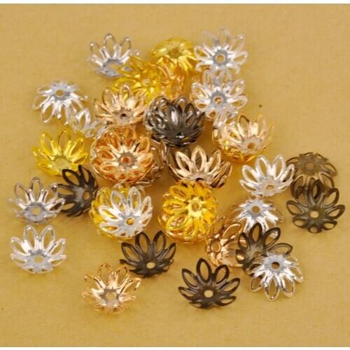 1000Pcs Flower Petal Beads Caps For Necklace Pendant Bracelet Earring Charms Jewelry Making Supplies