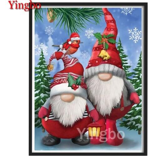 5d DIY Diamond Embroide Cartoon santa claus winter snow scene Full square Diamond Painting Cross Stitch Diamond Mosaic sale