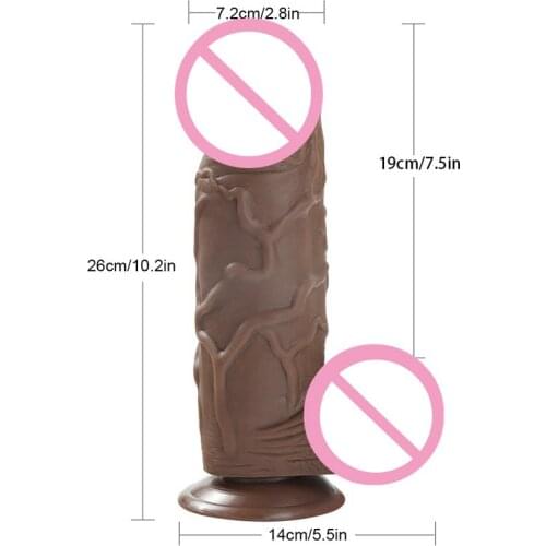 Giant Dildo Strap On Huge Penis With Suction Cup Adult Sex Toys for Women Anal Butt Plug Large Dong 25*7cm Realistic Penile