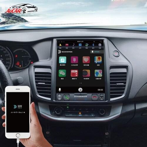 Aucar Tesla Style Android 9 for Honda Accord 9 2013-2017 Multimidia car radio Gps navigation 1 din autoradio stereo player