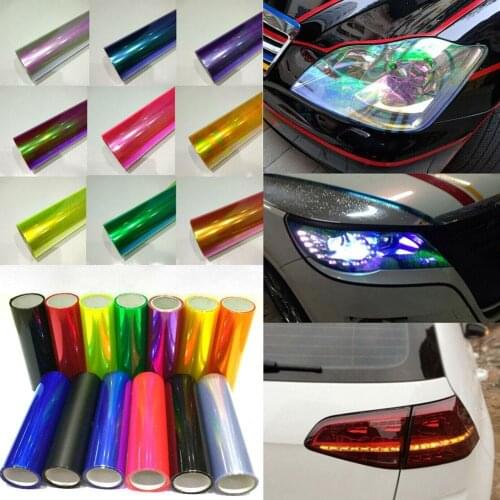 Car Vinyl Film Headlight Taillight Fog Light Sticker Adhesive 150*30cm UV Removable Films Protection Packaging Truck Decal D0A2