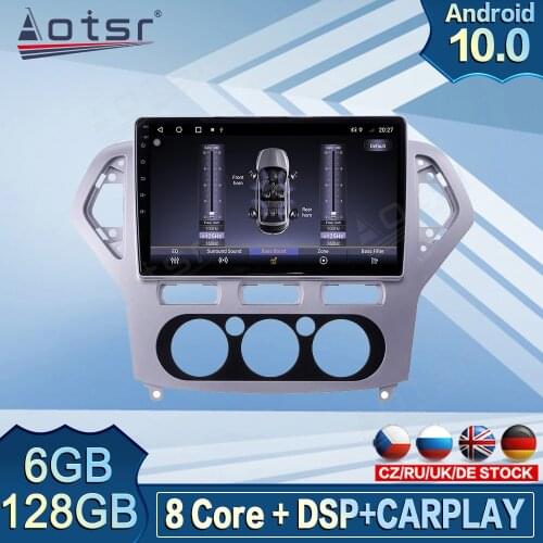 128GB Carplay Car Multimedia For Ford mondeo MK4 2007 - 2010 GPS Navigation Auto Stereo Android Radio DVD Video Player Head Unit