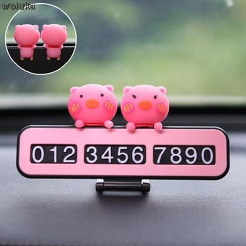 Car Parking Number Plate Temporary Parking Telephone Truck Cartoon Hidden Moving License Plate Decoration CD50 Q04