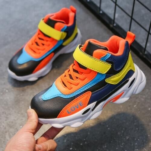 Boys Basketball Shoes Kids Sneakers For Girls Basket Garcon Enfant Pu Waterproof Casual Children Shoes Run Walking Footwear Boot