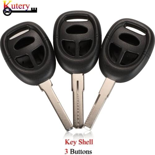 Kutery 10PCS/Lot Remote Car Key Shell For Saab 9-3 9-5 93 95 3 Buttons With Uncut Key Blade Blank Case Fob Cover Replacement