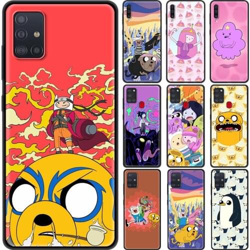 Phone Accessories Case for Samsung Galaxy A32 A52 A72 4G A12S A12 A02S A51 A71 A41 A01 5G Luxury Cover Cartoon Adventure Time