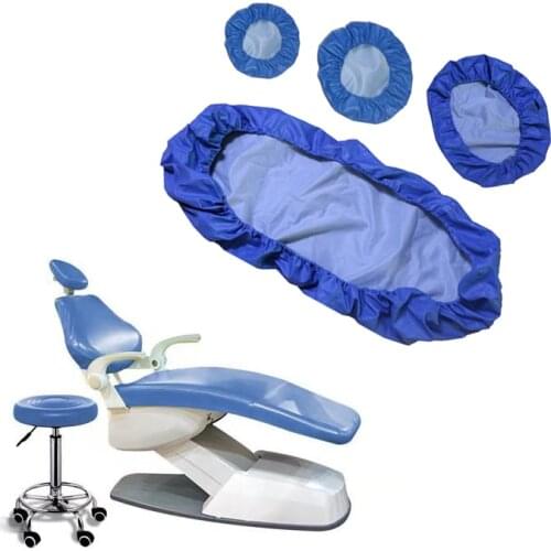 Dental PU Leather Unit Dental Chair Seat Cover Chair Cover Elastic Waterproof Protective Case Protector Dentist Equipment 1 Set