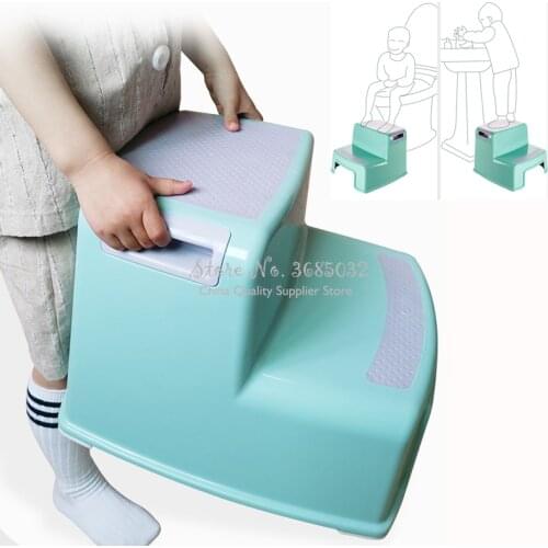 Kids Toilet Chairs Foot Step Stool Baby Wash Stool Childrens Bathroom Non-slip Ladder Step Stool Chair Baby Kids Stools