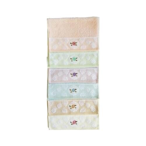 DowryWorld-Rosel Curly Embroidery Jacquard Kitchen Towel 6 Pieces %100 Cotton