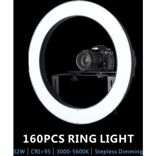 Falcon Eyes LED Selfie Beauty Ring Light 32W Continuous Lighting For Youtube/Photo/Video/Studio Fotografia DVR-160TVC Kit Set