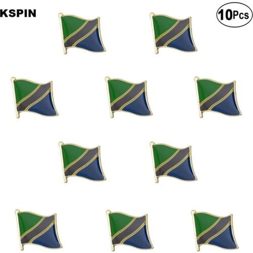 Tanzania Flag Lapel Pin Flag badge Brooch Pins Badges 10Pcs a Lot