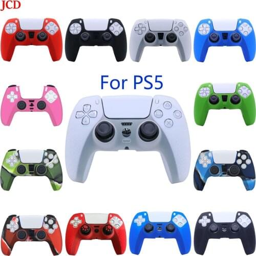 JCD Suitable For Sony PS5 Silicone Dust Cover, Playstation Non-Slip, Sweat-Proof Protective Cover, Game Controller Accessories